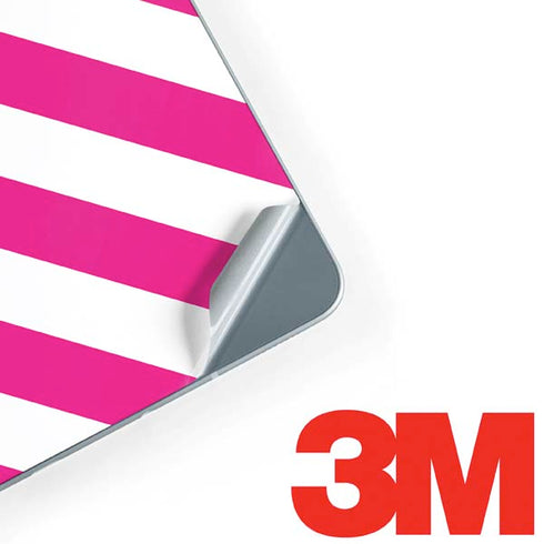 Pink and White Geometric Stripes Galaxy Book 12in Skin