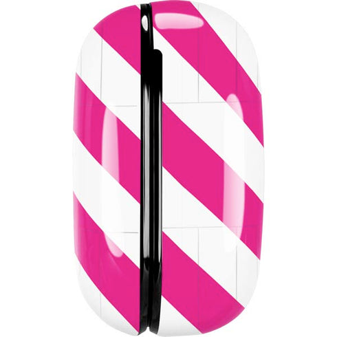 Pink and White Geometric Stripes Galaxy Buds Live Skin