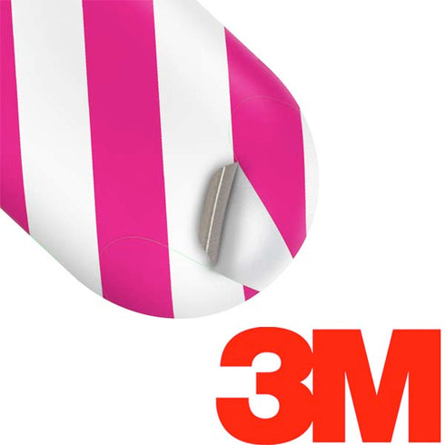 Pink and White Geometric Stripes Galaxy Buds Plus Skin