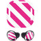 Pink and White Geometric Stripes Galaxy Buds Pro Skin