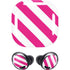 Pink and White Geometric Stripes Galaxy Buds Pro Skin