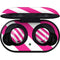 Pink and White Geometric Stripes Galaxy Buds Skin