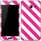 Pink and White Geometric Stripes Galaxy J3 Skin
