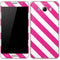 Pink and White Geometric Stripes Galaxy J7 Skin