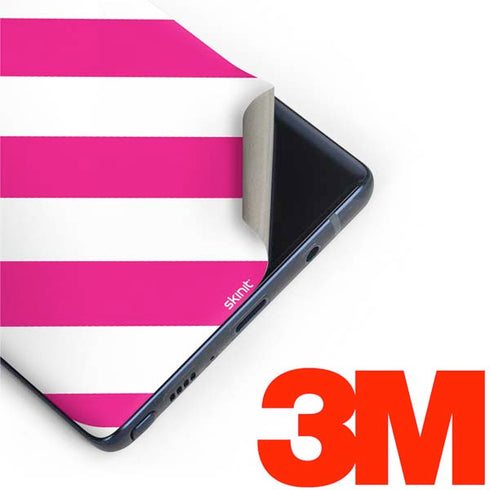 Pink and White Geometric Stripes Galaxy Note 9 Skin