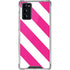 Pink and White Geometric Stripes Galaxy Note20 5G Clear Case