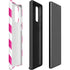 Pink and White Geometric Stripes Galaxy Note20 5G Pro Case