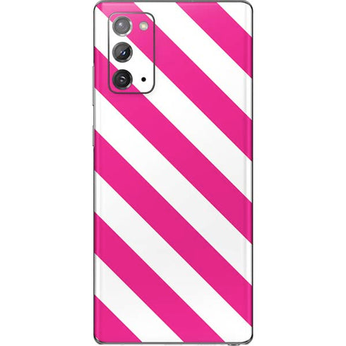 Pink and White Geometric Stripes Galaxy Note20 5G Skin