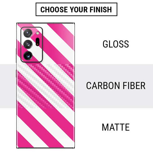 Pink and White Geometric Stripes Galaxy Note20 Ultra 5G Skin