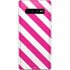Pink and White Geometric Stripes Galaxy S10 Plus Skin