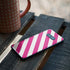 Pink and White Geometric Stripes Galaxy S10e Skin