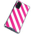 Pink and White Geometric Stripes Galaxy S20 FE Clear Case