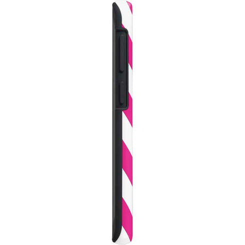 Pink and White Geometric Stripes Galaxy S20 Plus Pro Case