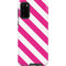 Pink and White Geometric Stripes Galaxy S20 Pro Case