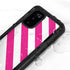 Pink and White Geometric Stripes Galaxy S20 Waterproof Case