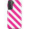 Pink and White Geometric Stripes Galaxy S21 5G Pro Case