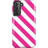 Pink and White Geometric Stripes Galaxy S21 5G Pro Case