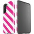 Pink and White Geometric Stripes Galaxy S21 5G Pro Case
