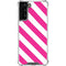 Pink and White Geometric Stripes Galaxy S21 FE Clear Case