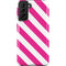 Pink and White Geometric Stripes Galaxy S21 FE Pro Case
