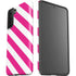 Pink and White Geometric Stripes Galaxy S21 FE Pro Case