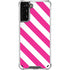 Pink and White Geometric Stripes Galaxy S21 Plus 5G Clear Case