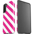 Pink and White Geometric Stripes Galaxy S21 Plus 5G Pro Case