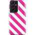 Pink and White Geometric Stripes Galaxy S21 Ultra 5G Pro Case