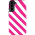 Pink and White Geometric Stripes Galaxy S22 Plus Pro Case