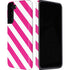 Pink and White Geometric Stripes Galaxy S22 Plus Pro Case