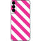 Pink and White Geometric Stripes Galaxy S22 Plus Skin
