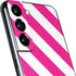 Pink and White Geometric Stripes Galaxy S22 Plus Skin