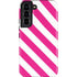 Pink and White Geometric Stripes Galaxy S22 Pro Case