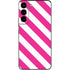 Pink and White Geometric Stripes Galaxy S22 Skin