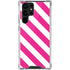 Pink and White Geometric Stripes Galaxy S22 Ultra Clear Case