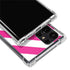 Pink and White Geometric Stripes Galaxy S22 Ultra Clear Case