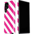 Pink and White Geometric Stripes Galaxy S22 Ultra Pro Case