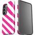Pink and White Geometric Stripes Galaxy S23 Plus Pro Case