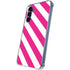 Pink and White Geometric Stripes Galaxy S24 Clear Case