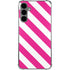 Pink and White Geometric Stripes Galaxy S24 Plus Clear Case