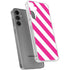 Pink and White Geometric Stripes Galaxy S24 Plus Clear Case