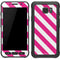 Pink and White Geometric Stripes Galaxy S7 Active Skin