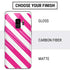 Pink and White Geometric Stripes Galaxy S9 Skin