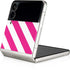 Pink and White Geometric Stripes Galaxy Z Flip3 5G Skin