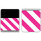 Pink and White Geometric Stripes Galaxy Z Flip4 5G Skin