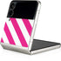 Pink and White Geometric Stripes Galaxy Z Flip4 5G Skin