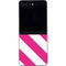Pink and White Geometric Stripes Galaxy Z Flip5 5G Skin