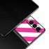 Pink and White Geometric Stripes Galaxy Z Fold3 5G Skin