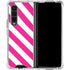 Pink and White Geometric Stripes Galaxy Z Fold4 5G Clear Case