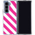 Pink and White Geometric Stripes Galaxy Z Fold5 5G Clear Case